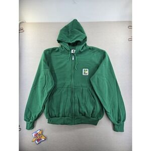 NOS Vtg 1980s Hubbard Sweatshirt Men's XL Green Zip Up Hoodie K-Brand Made USA